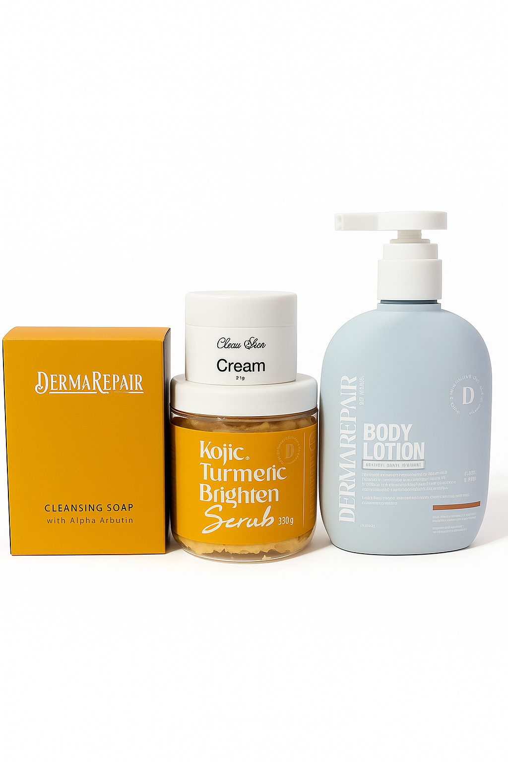 DermaRepair Skin Lightening Set with Turmeric Soap – Brighten, Lighten & Even Your Skin